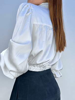 BLUSA BLANCA SATINADA I M