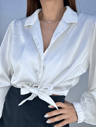 BLUSA BLANCA SATINADA I M