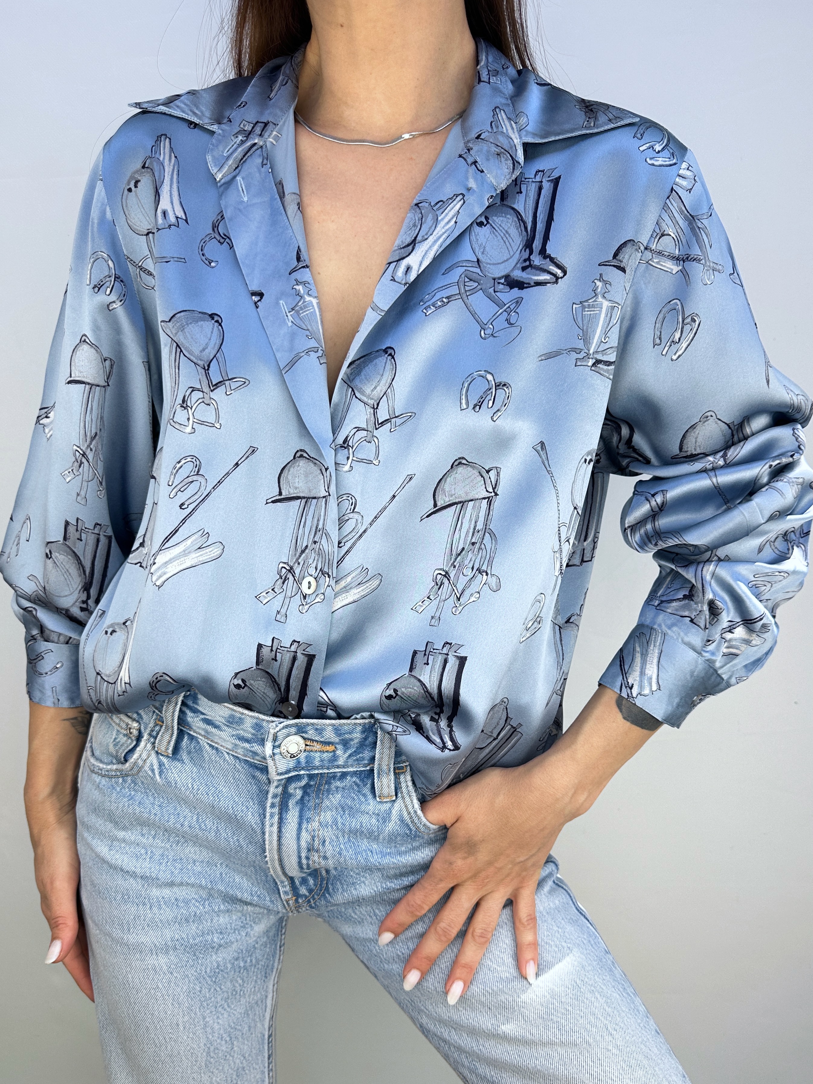 BLUSA SEDA CELESTE I S-M 1