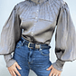 BLUSA TAUPÉ SATINADA I M - Miniatura 1