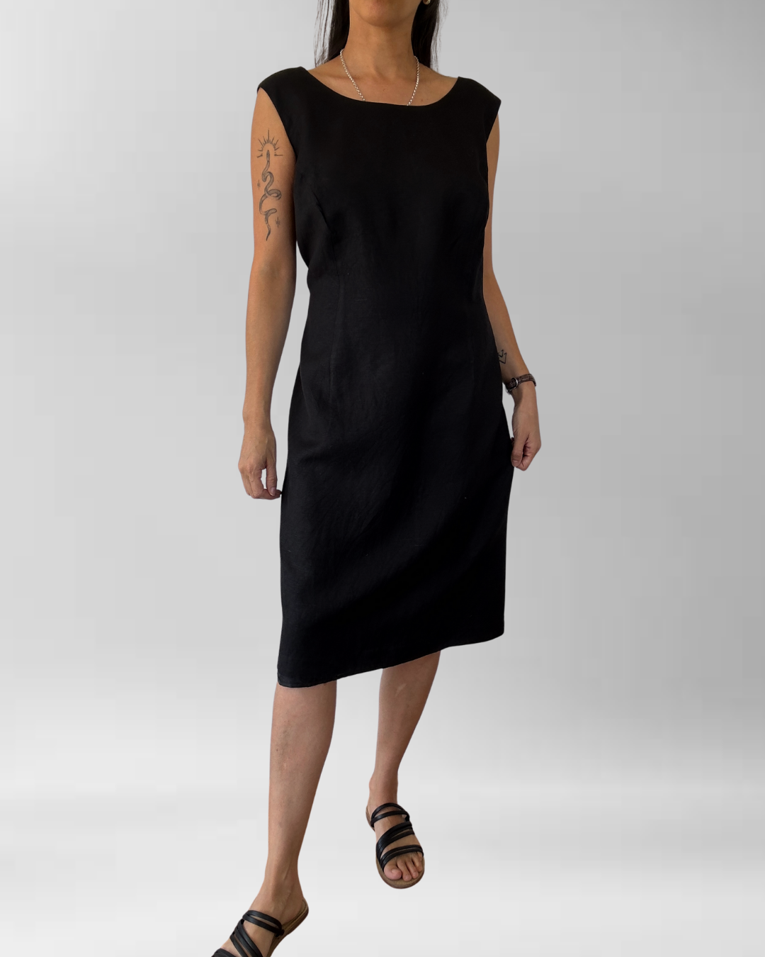 VESTIDO NEGRO LINO BLEND | L-2XL 2