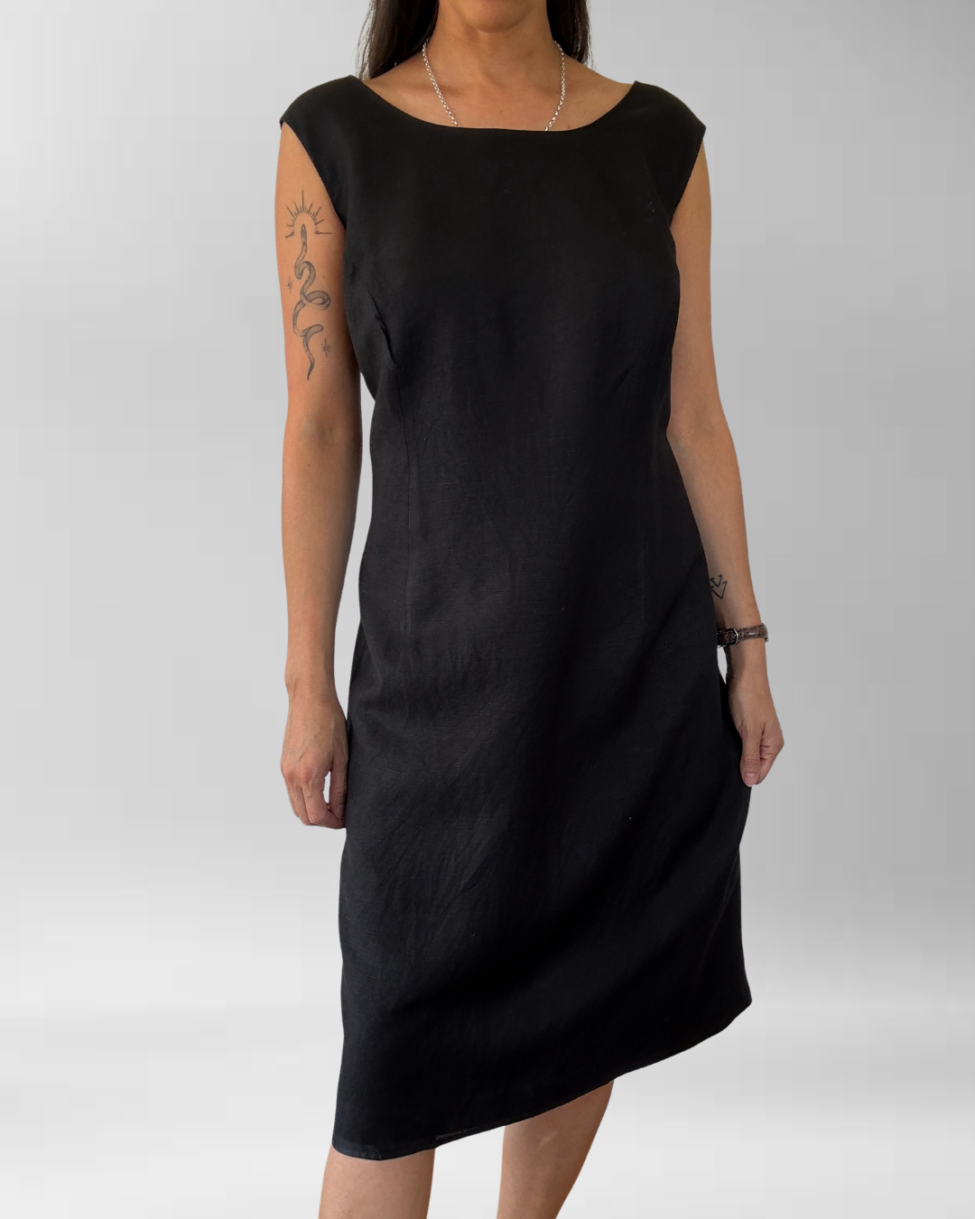 VESTIDO NEGRO LINO BLEND | L-2XL 3