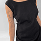 VESTIDO NEGRO LINO BLEND | L-2XL - Miniatura 1