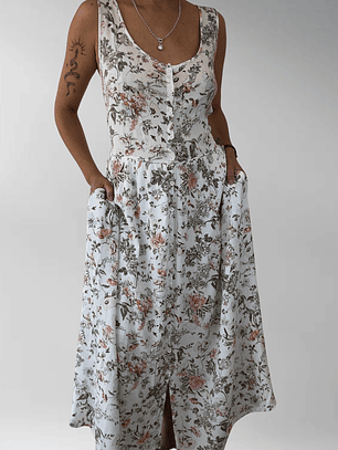 VESTIDO FLORES | L-XL