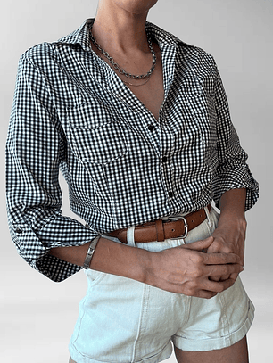 BLUSA VICHY I ALGODÓN BLEND I M-L