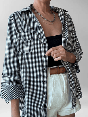 BLUSA VICHY I ALGODÓN BLEND I M-L