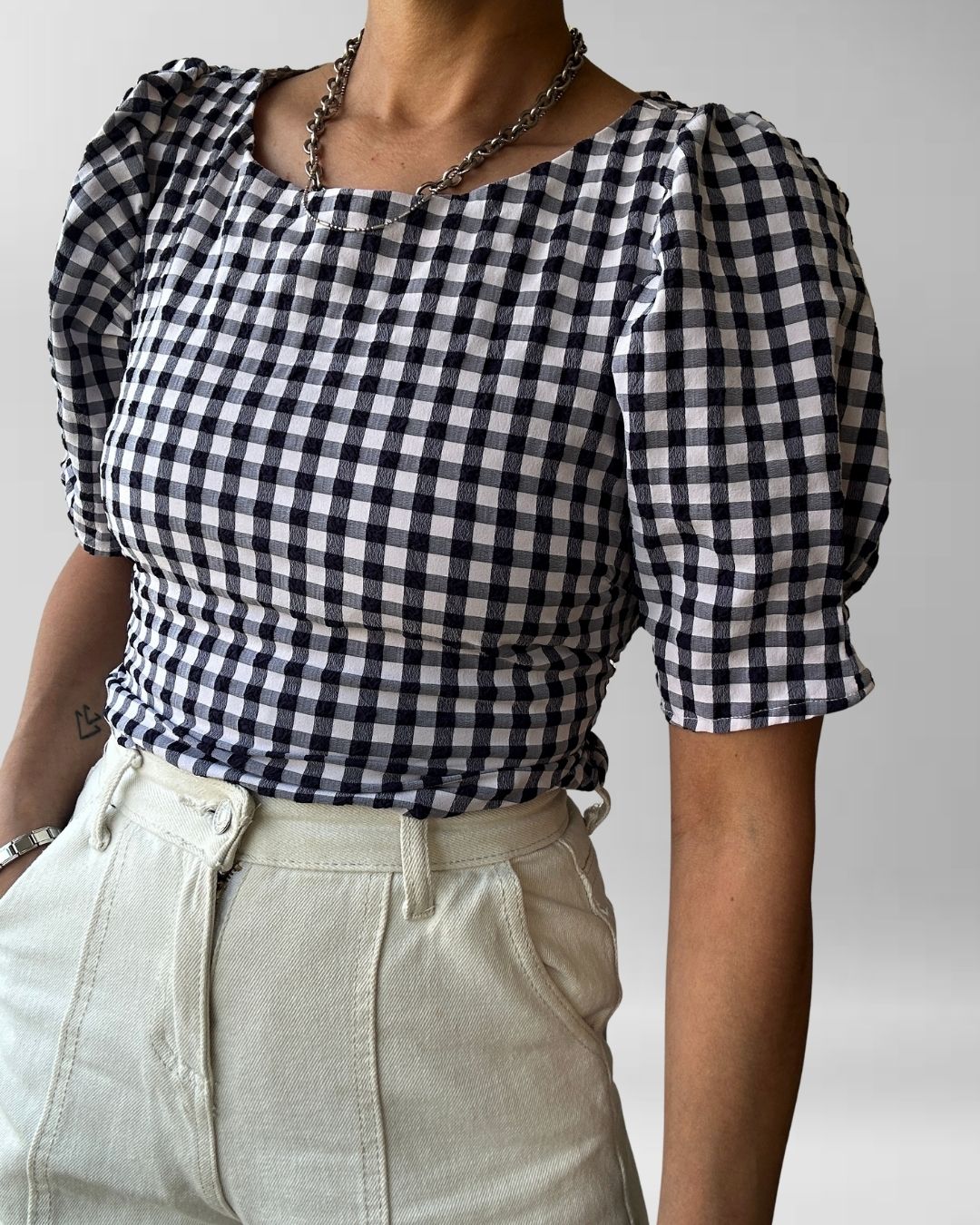 POLERA VICHY I S-M 2