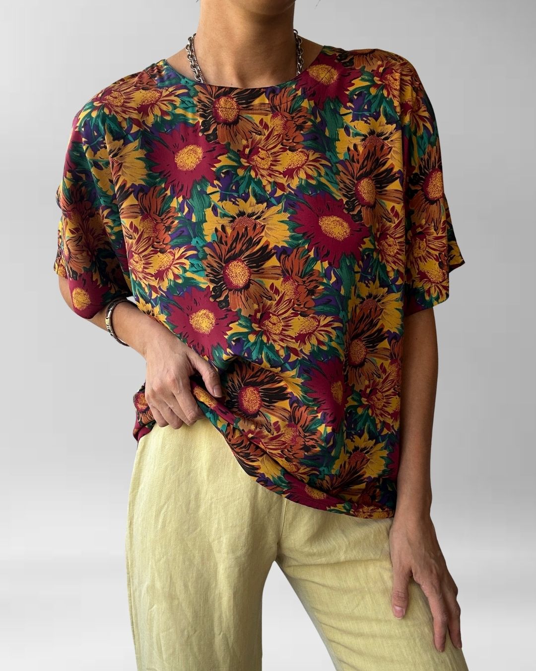 POLERA VINTAGE GIRASOLES I M-L 1
