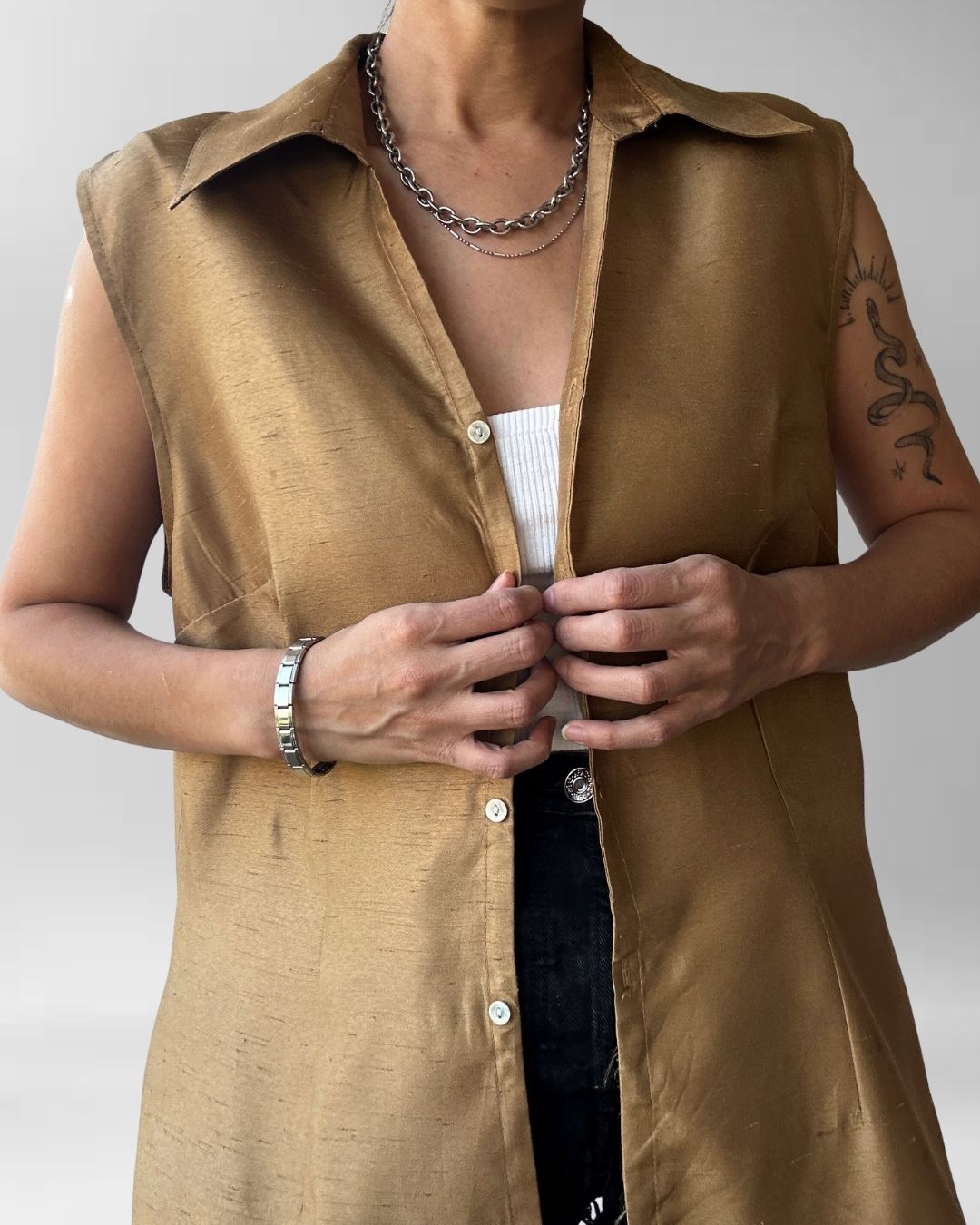 BLUSA DORADA I SAG HARBOR I XL 2