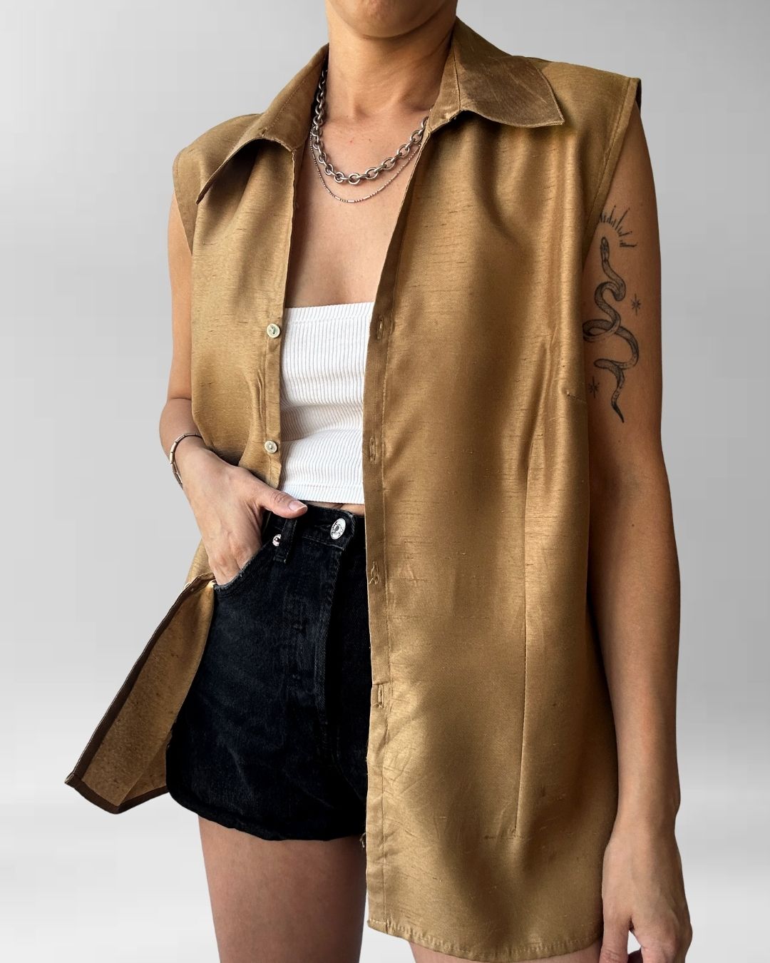 BLUSA DORADA I SAG HARBOR I XL 1