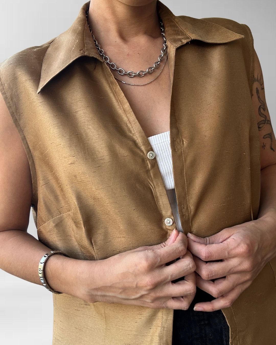 BLUSA DORADA I SAG HARBOR I XL 5