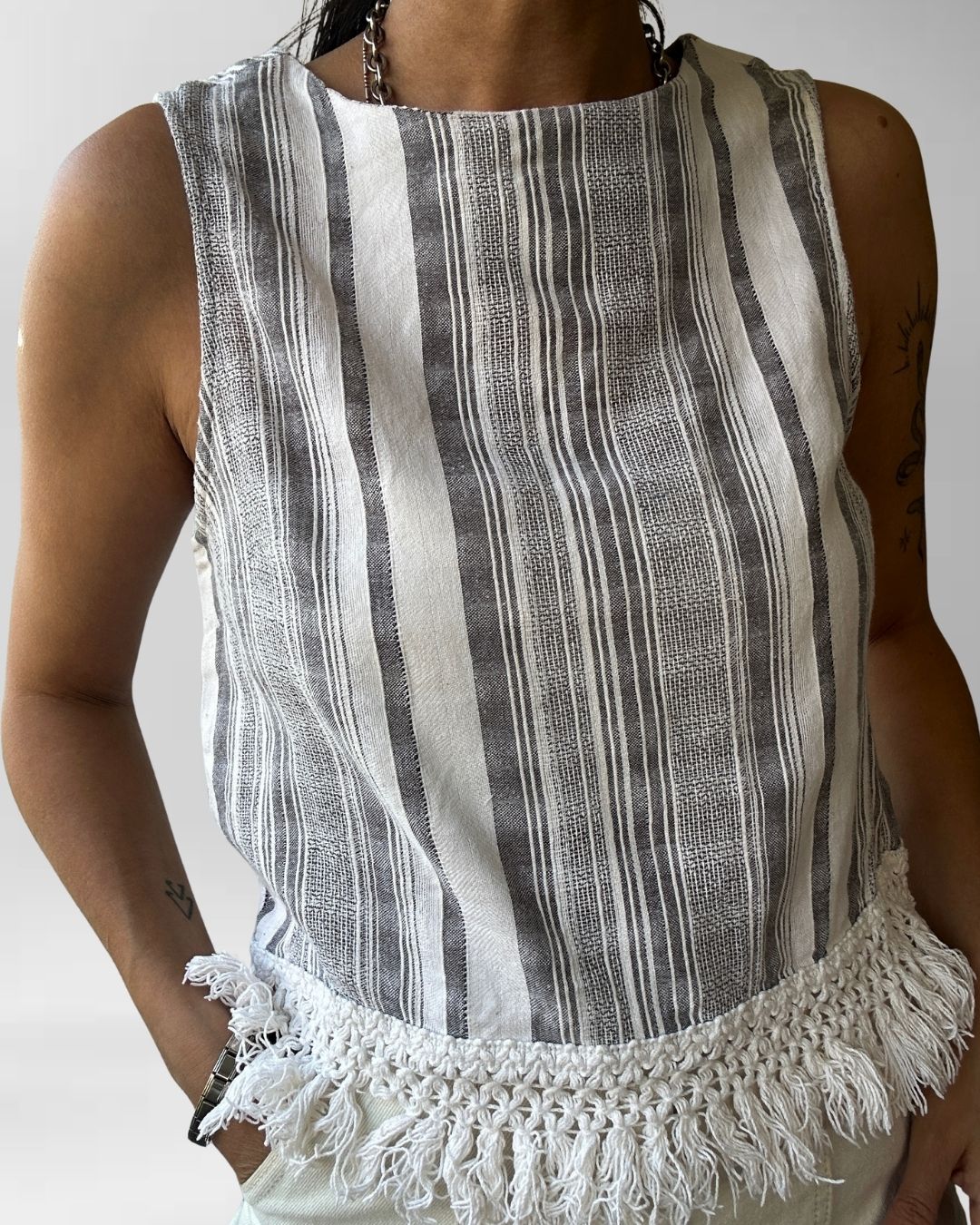 POLERA ALGODÓN-CROCHET I S 4