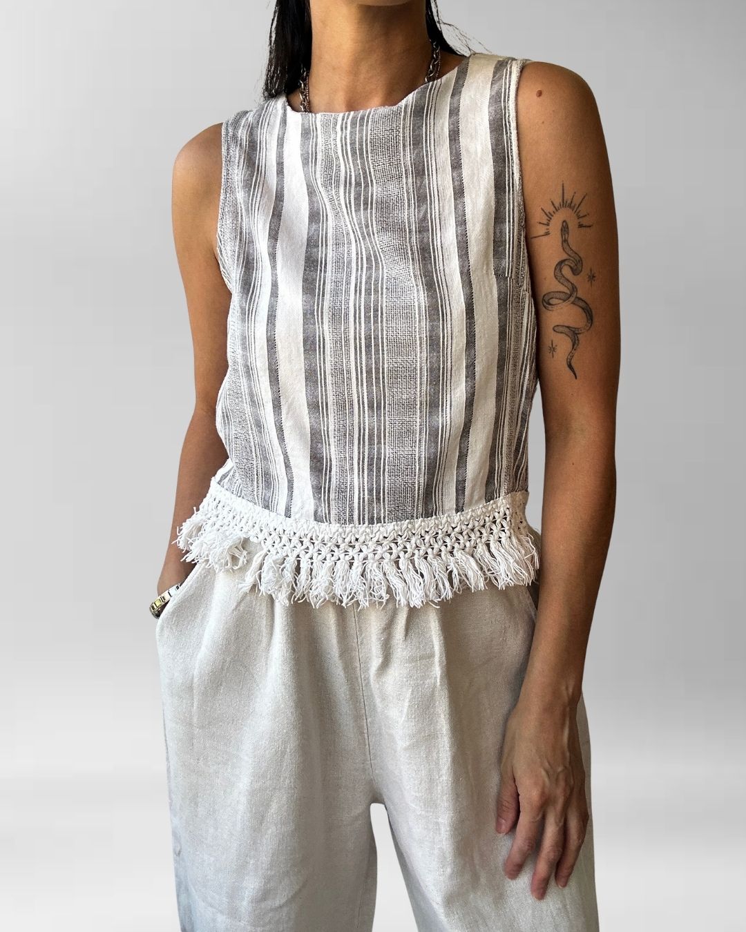 POLERA ALGODÓN-CROCHET I S 1