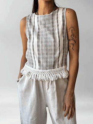 POLERA ALGODÓN-CROCHET I S