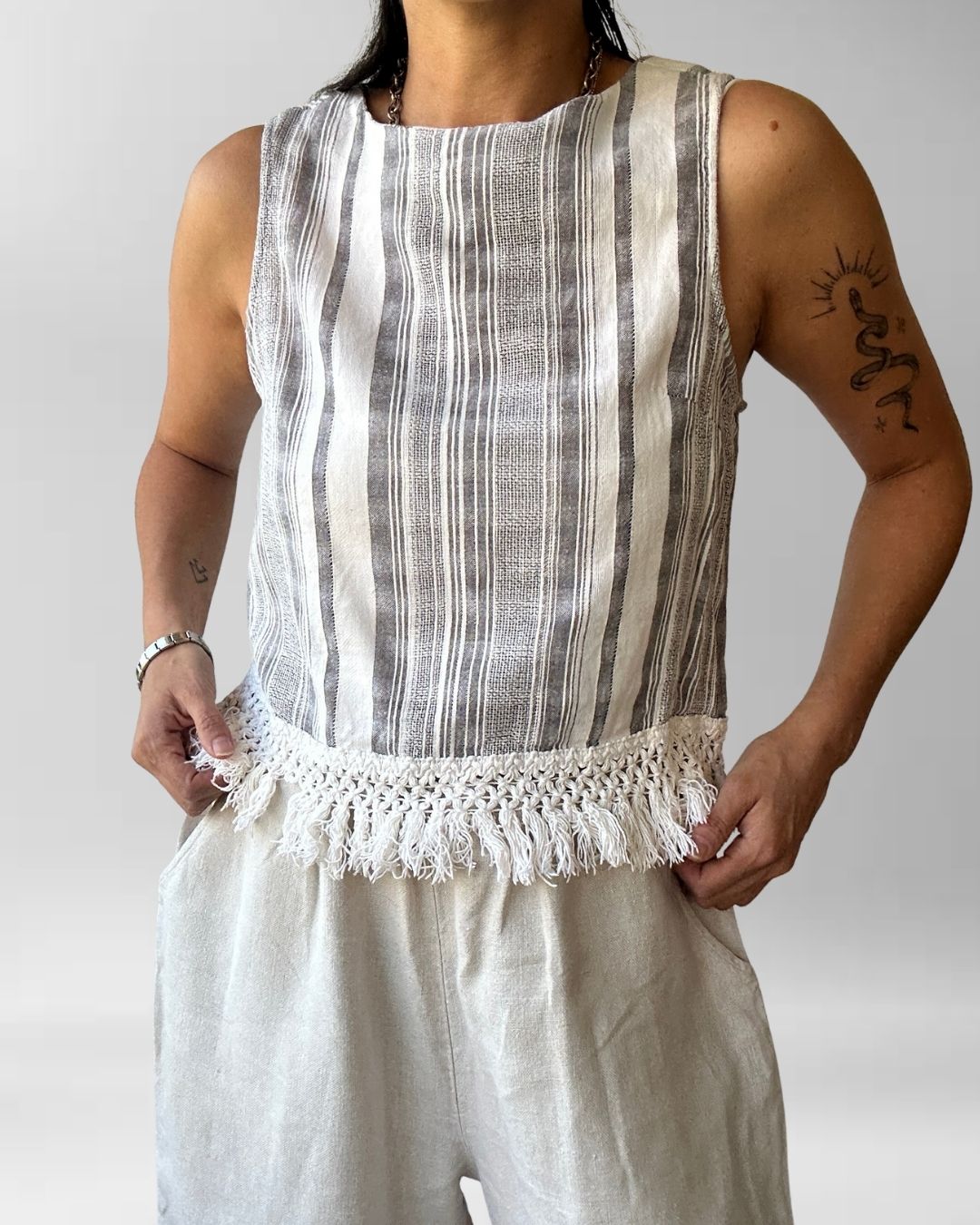 POLERA ALGODÓN-CROCHET I S 2