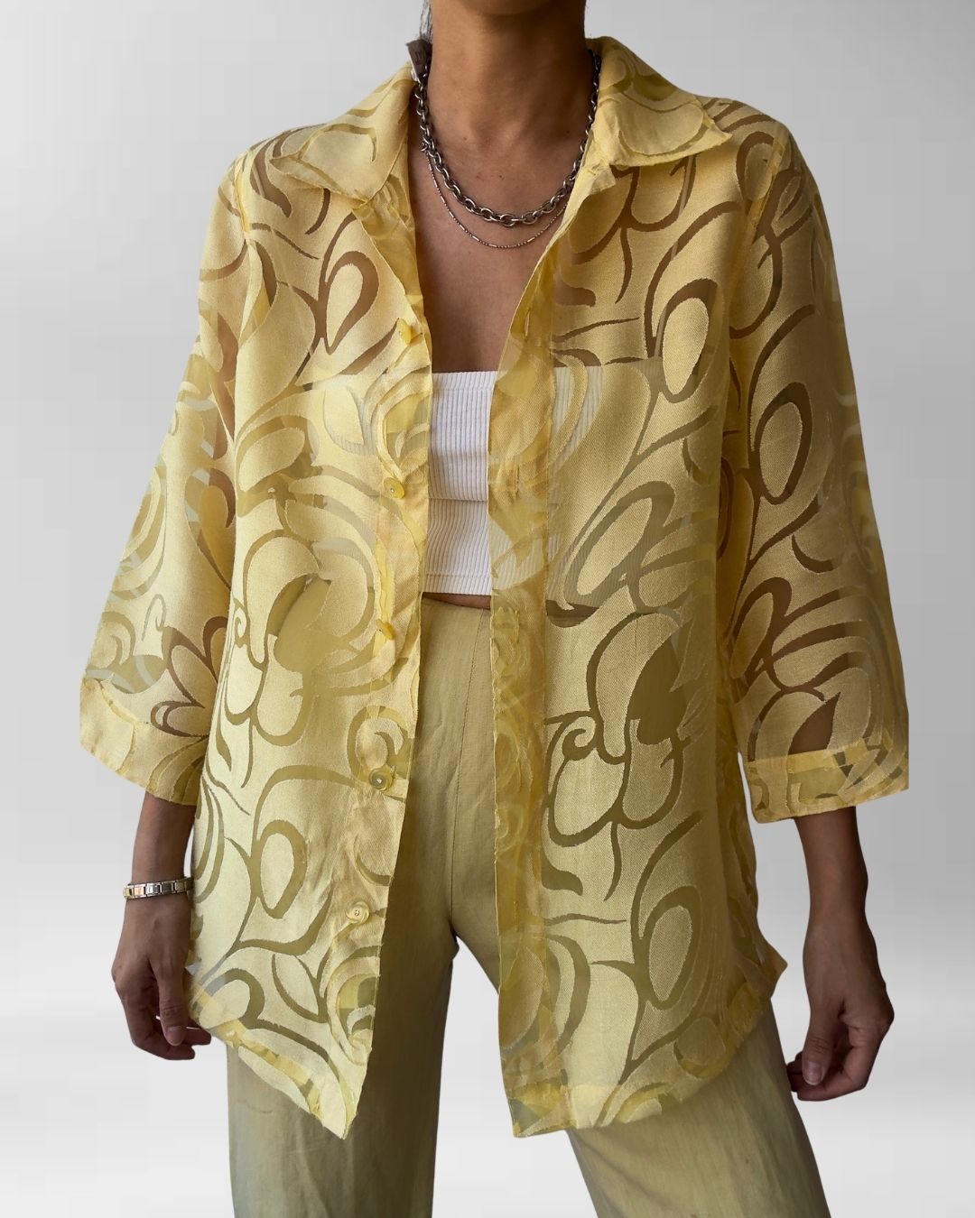 BLUSA AMARILLA I RAYÓN I M 5