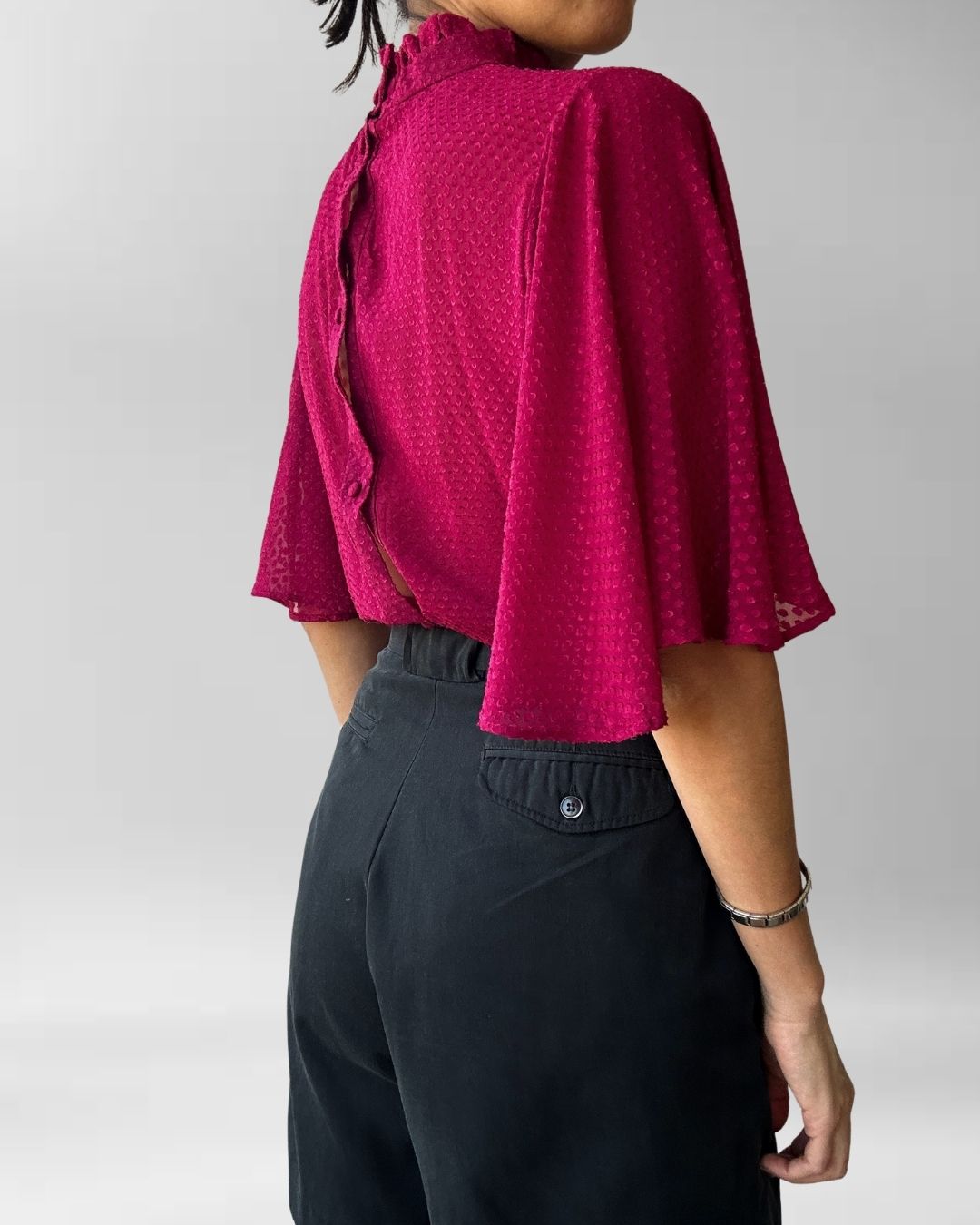 BLUSA VOLANTES I MANGO I M 5