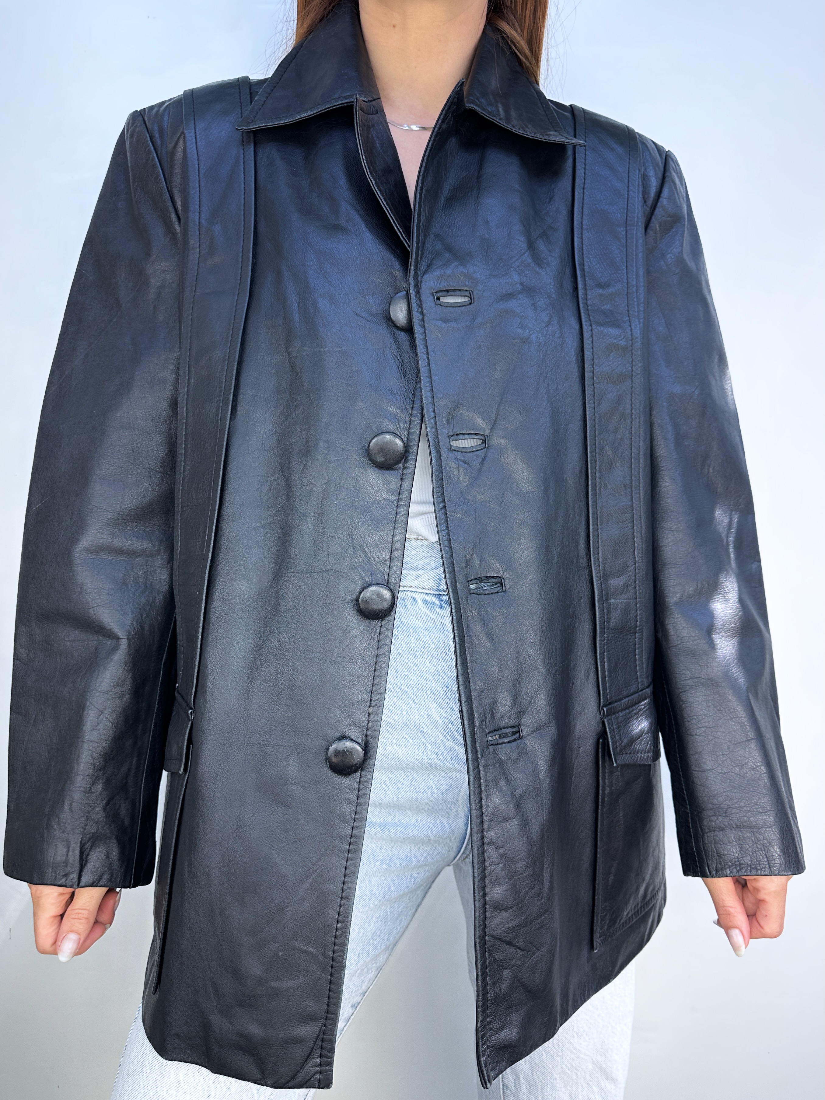 CHAQUETA CUERO VINTAGE I L 8