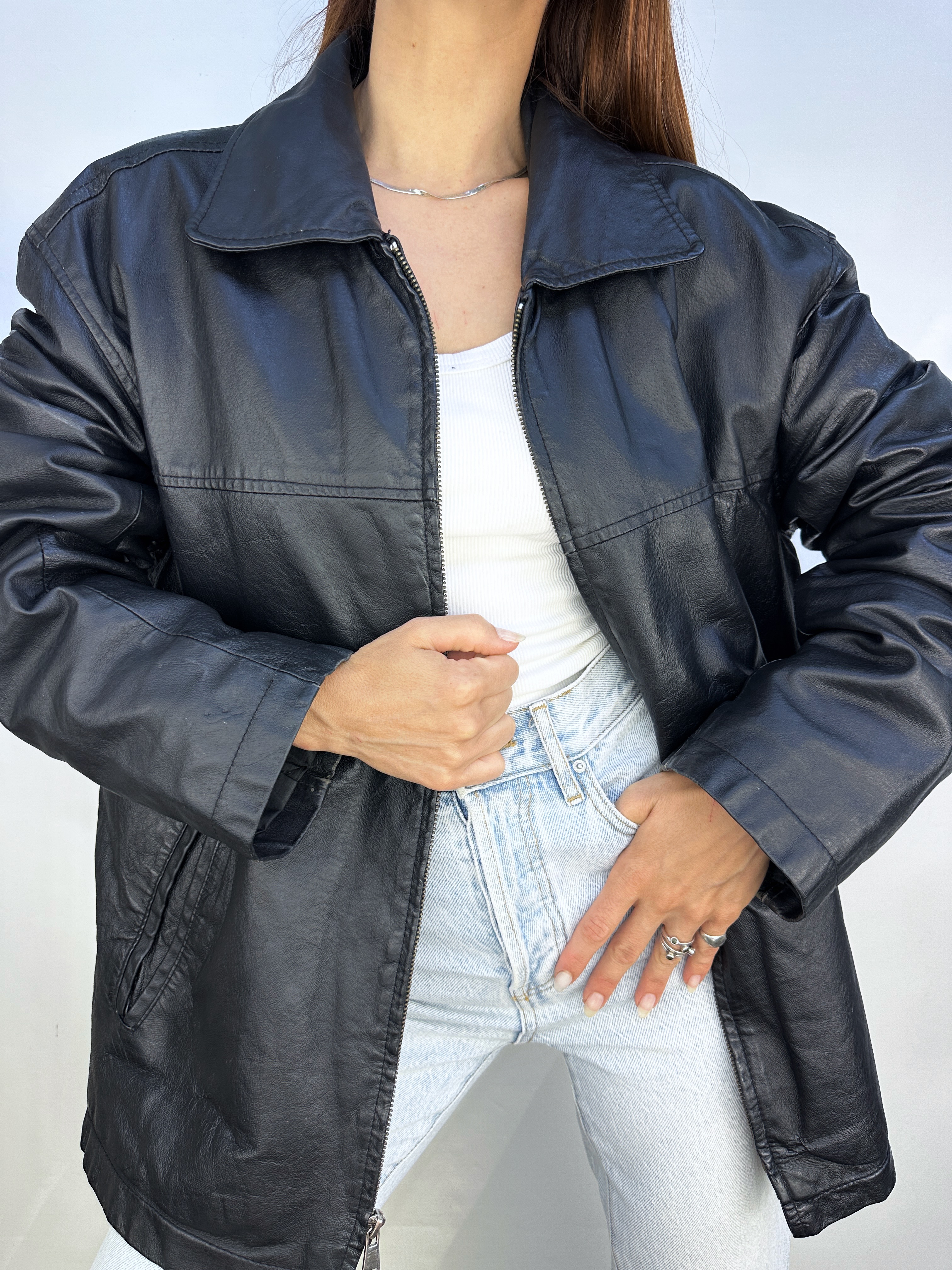 CHAQUETA CUERO VINTAGE I L-XL 2