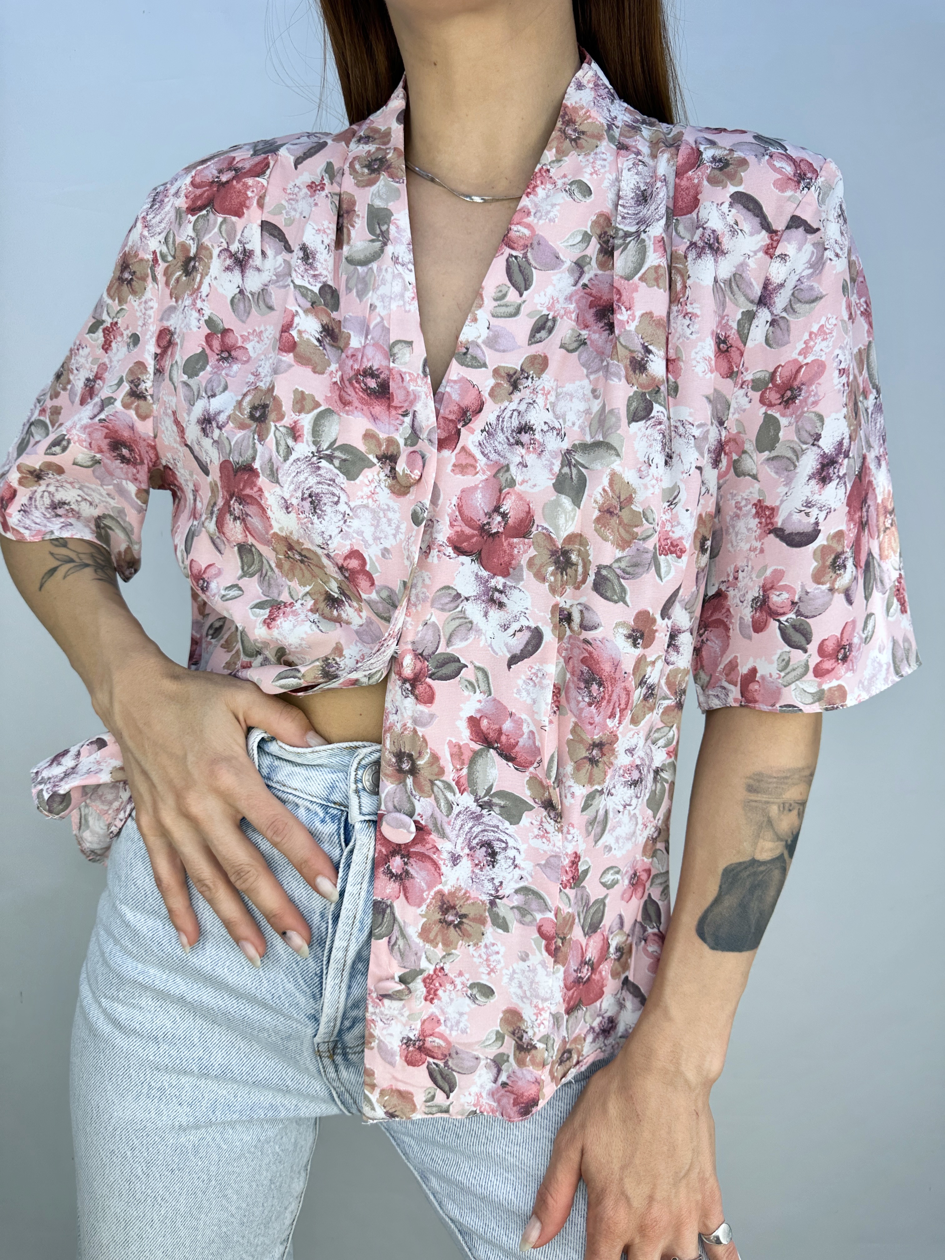 BLUSA VINTAGE FLOREADA I S-M 4