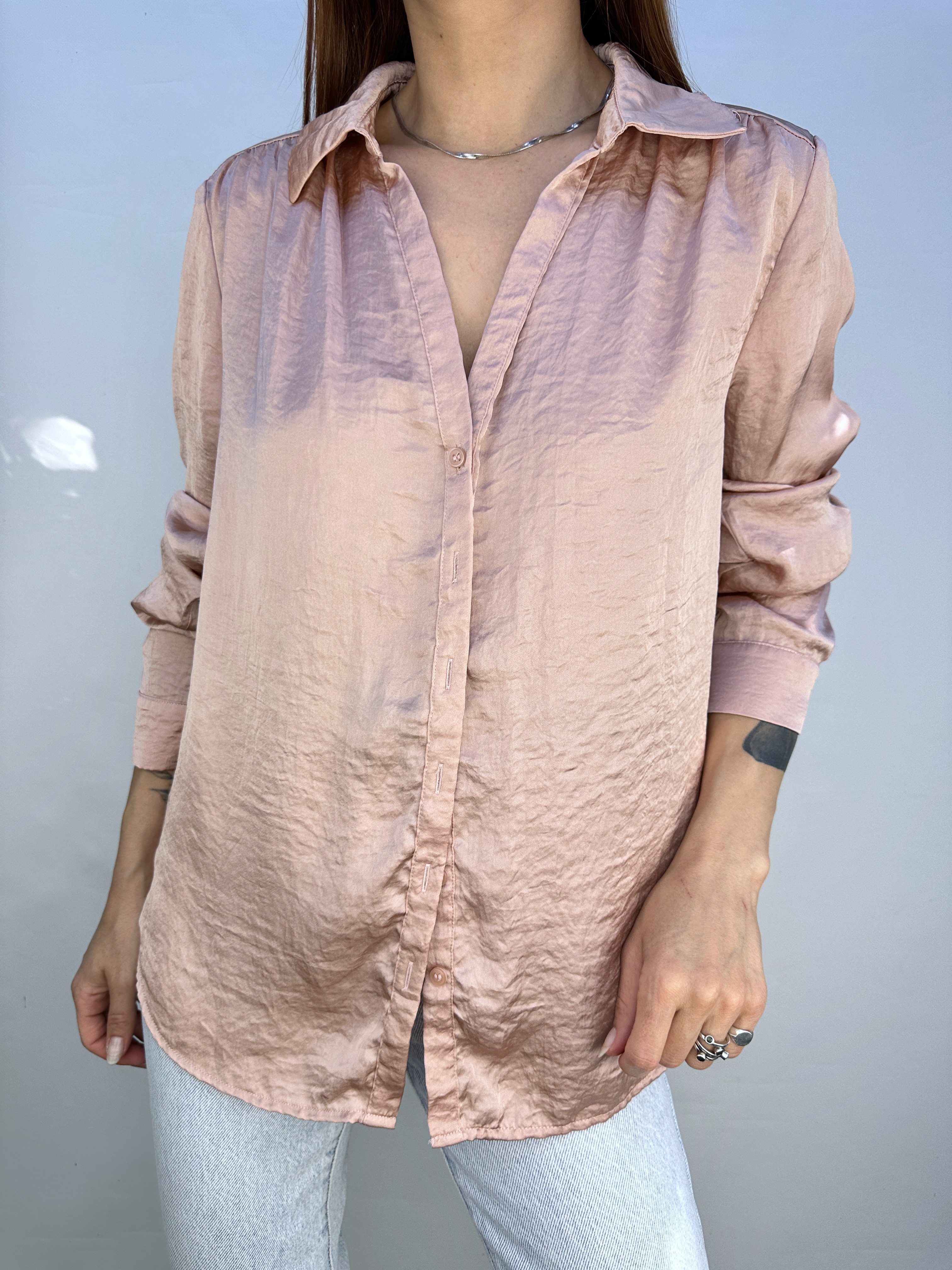 BLUSA ROSA PALO SATINADA I S-M 2