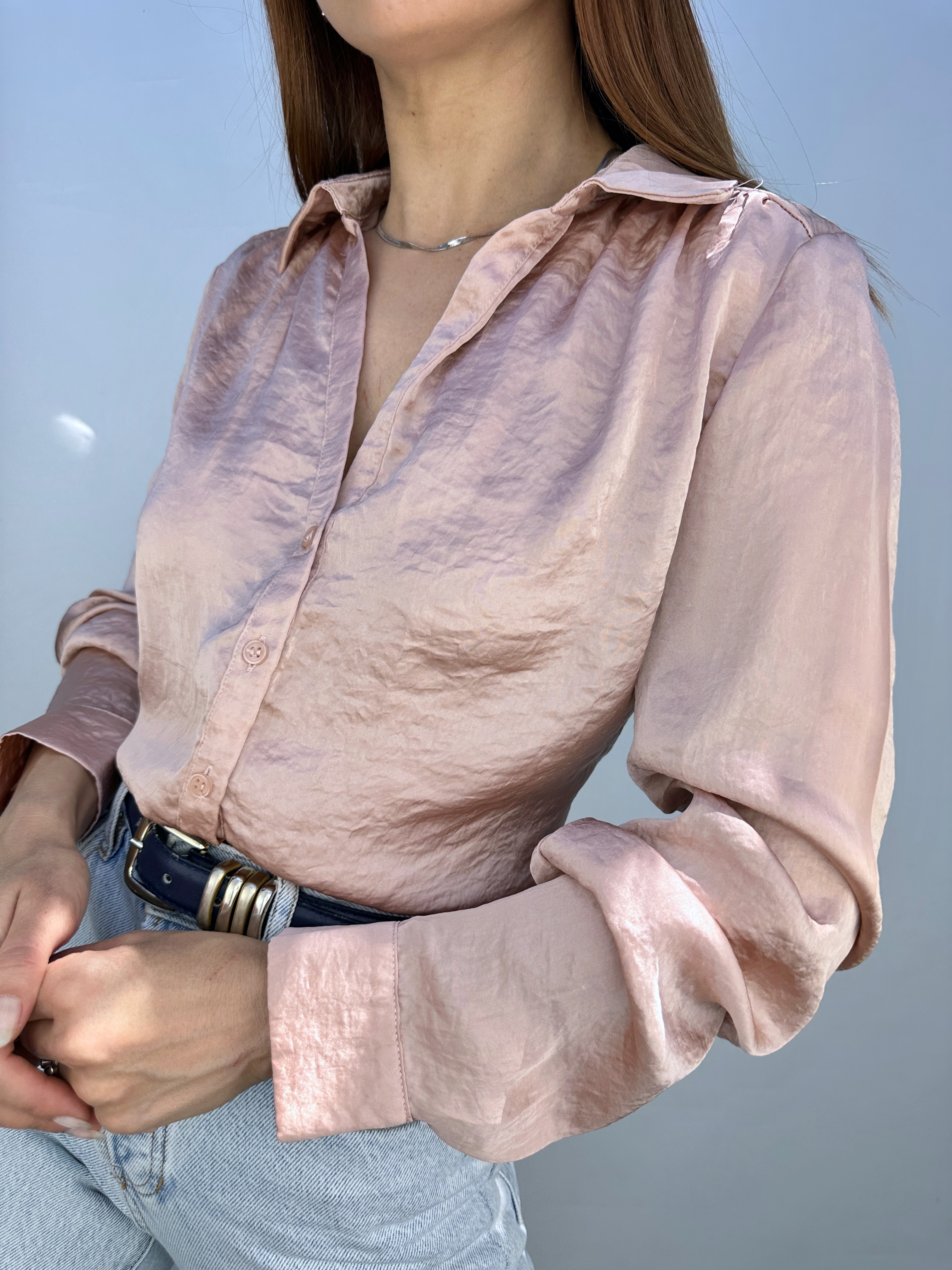 BLUSA ROSA PALO SATINADA I S-M 6