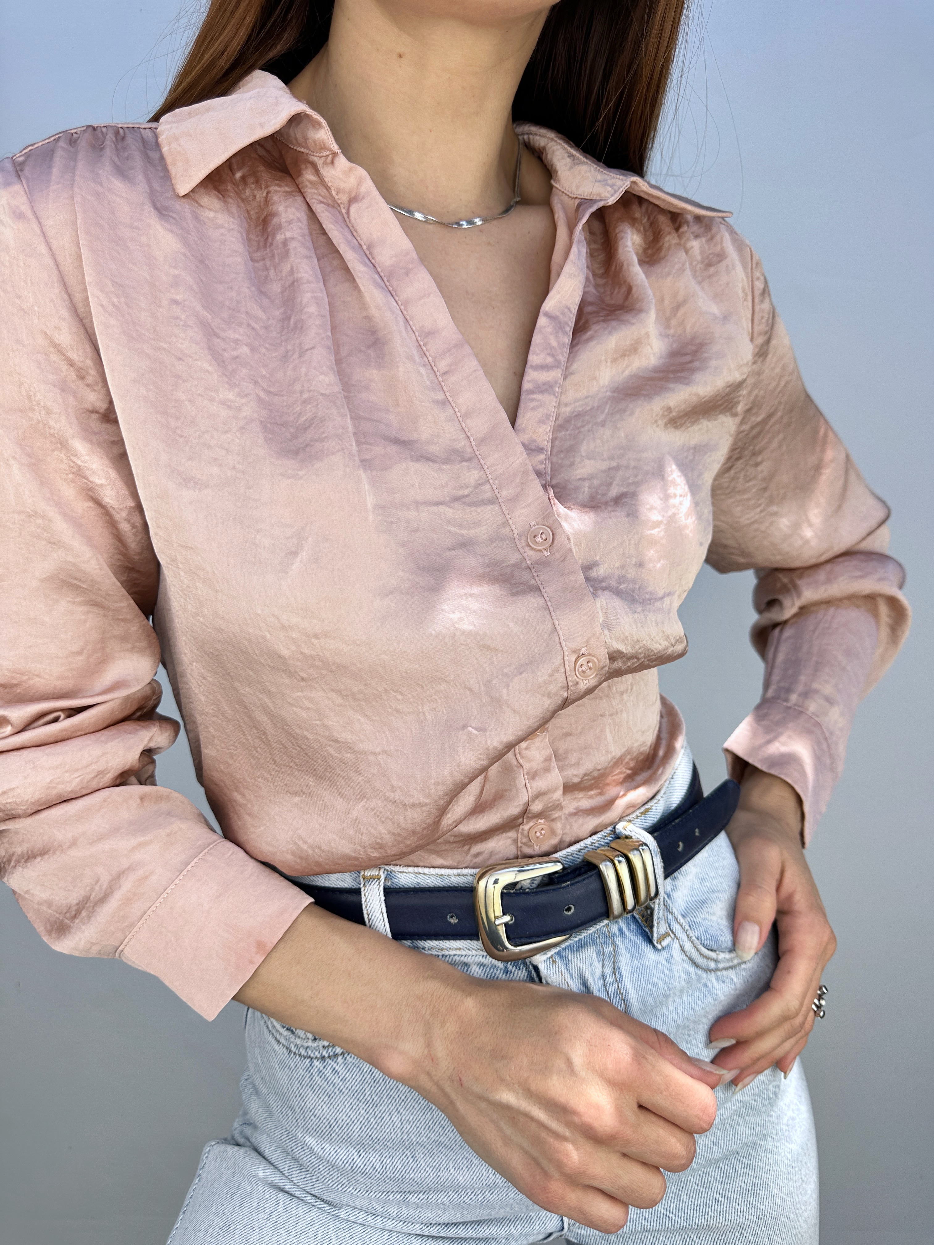 BLUSA ROSA PALO SATINADA I S-M 5