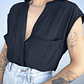 BLUSA SIN MANGAS NEGRA I L-XL - Miniatura 4