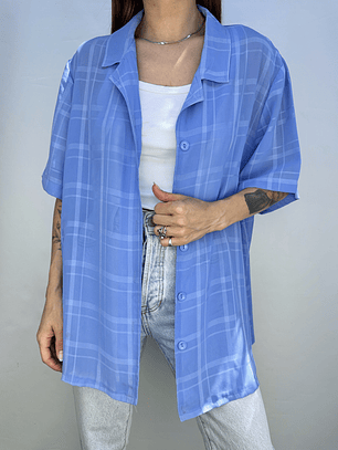 BLUSA VINTAGE CELESTE I XL 