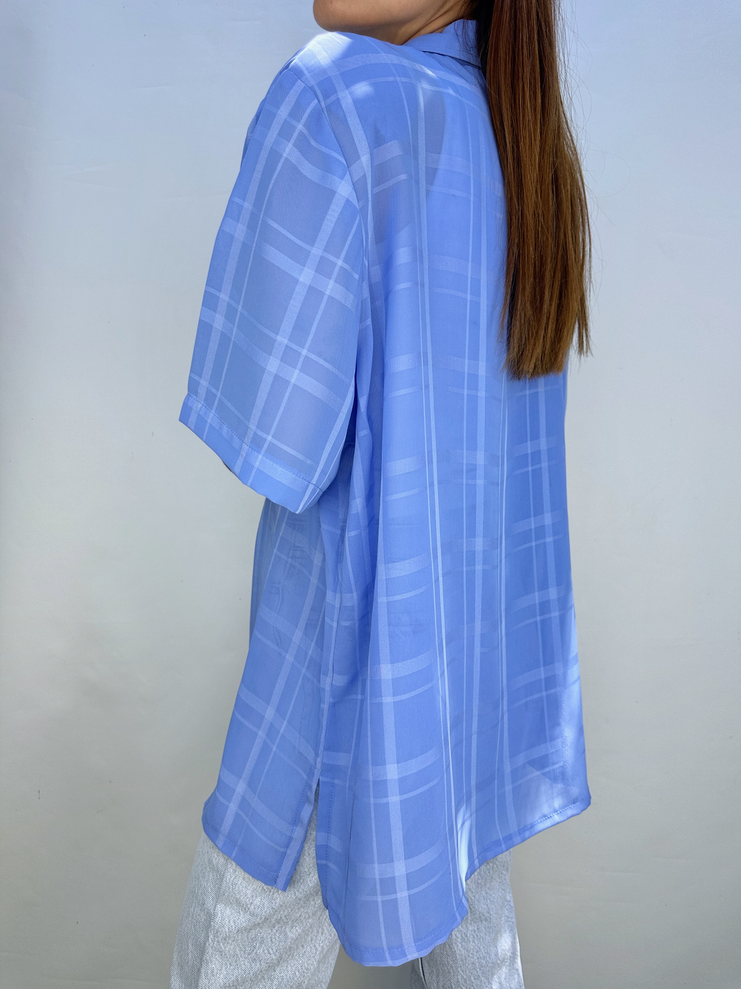 BLUSA VINTAGE CELESTE I XL  2