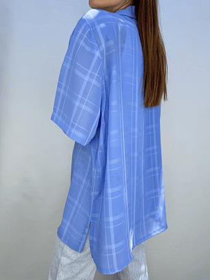 BLUSA VINTAGE CELESTE I XL 