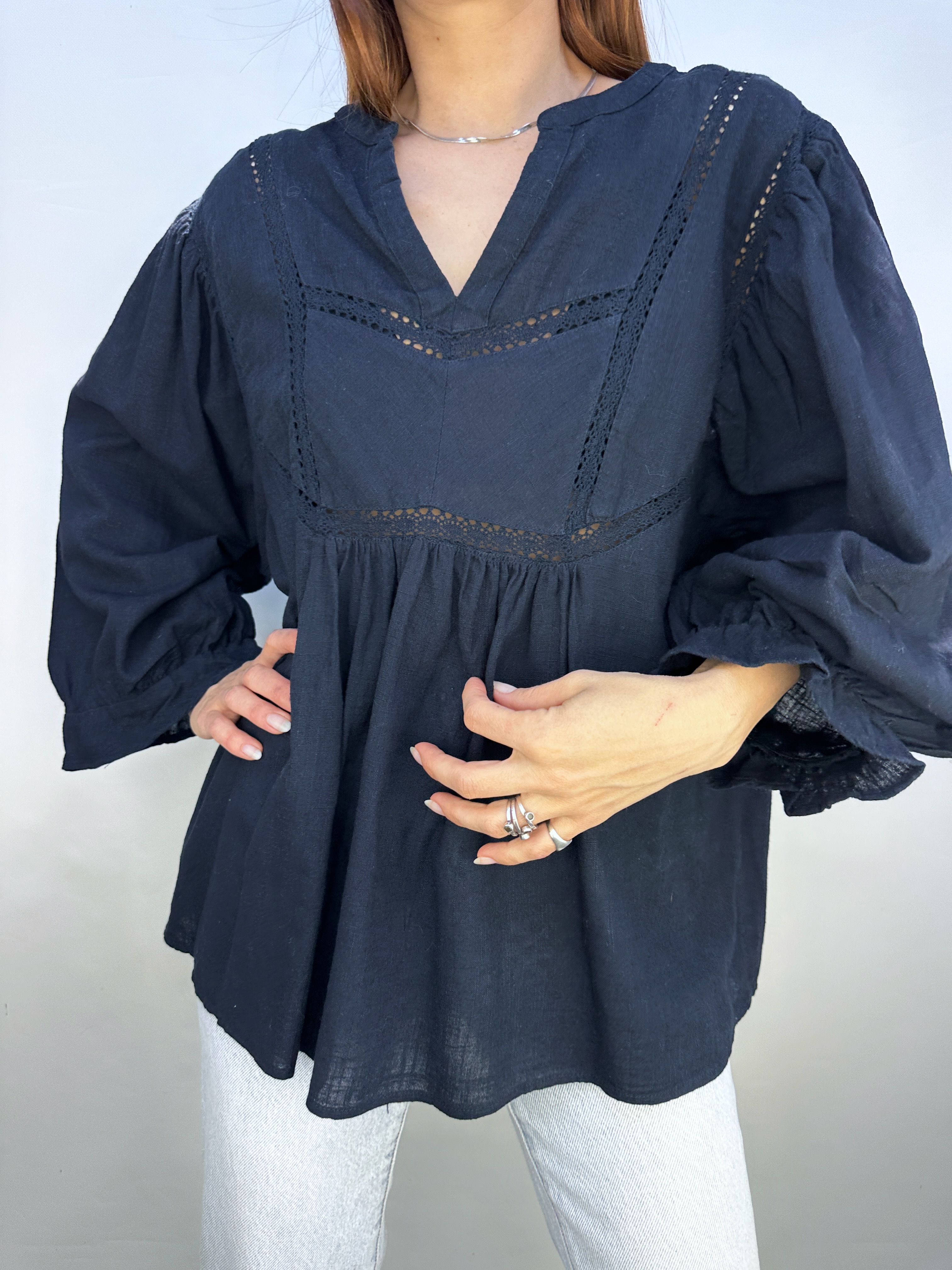 POLERA NEGRA I ALGODÓN I M-L  1