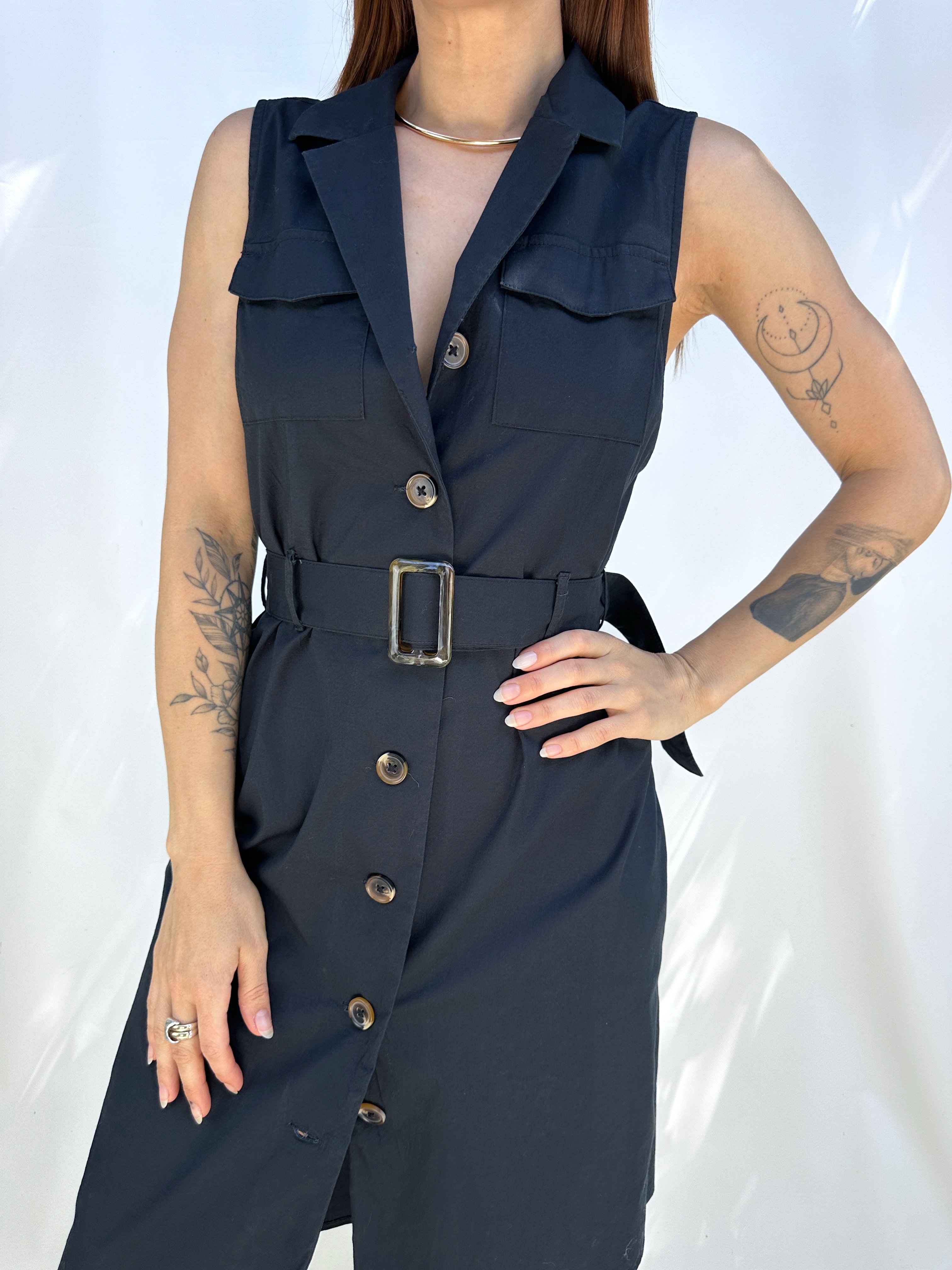 VESTIDO CAMISERO NEGRO I S 9