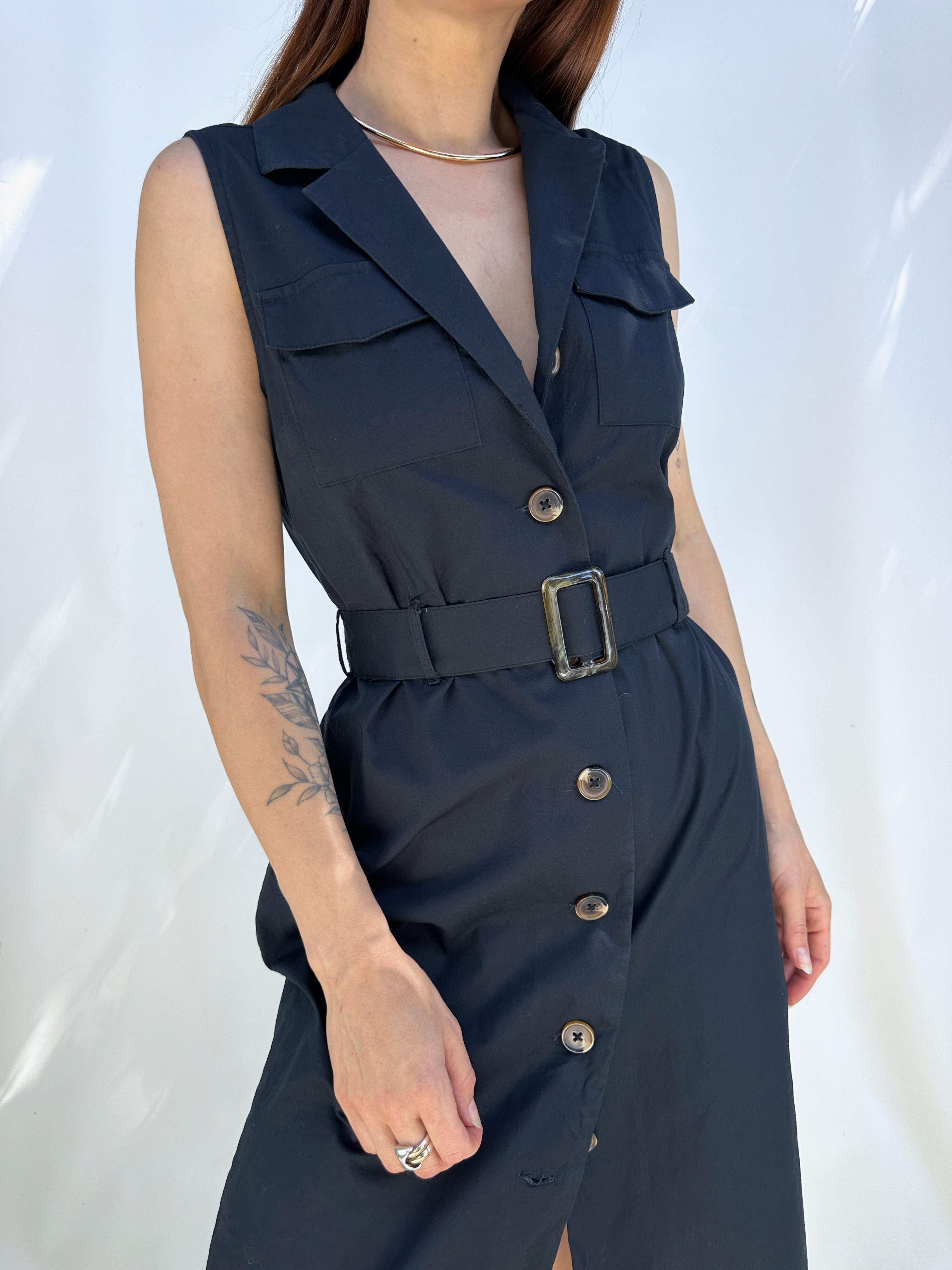 VESTIDO CAMISERO NEGRO I S 10