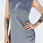 VESTIDO SEDA GRIS PLATA I M - Miniatura 2