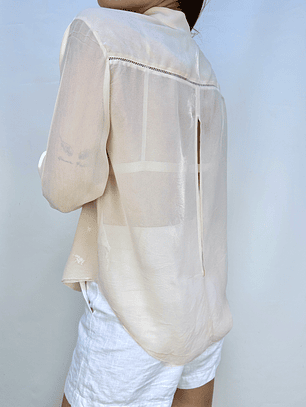 BLUSA SEDA BORDADA I XS-S