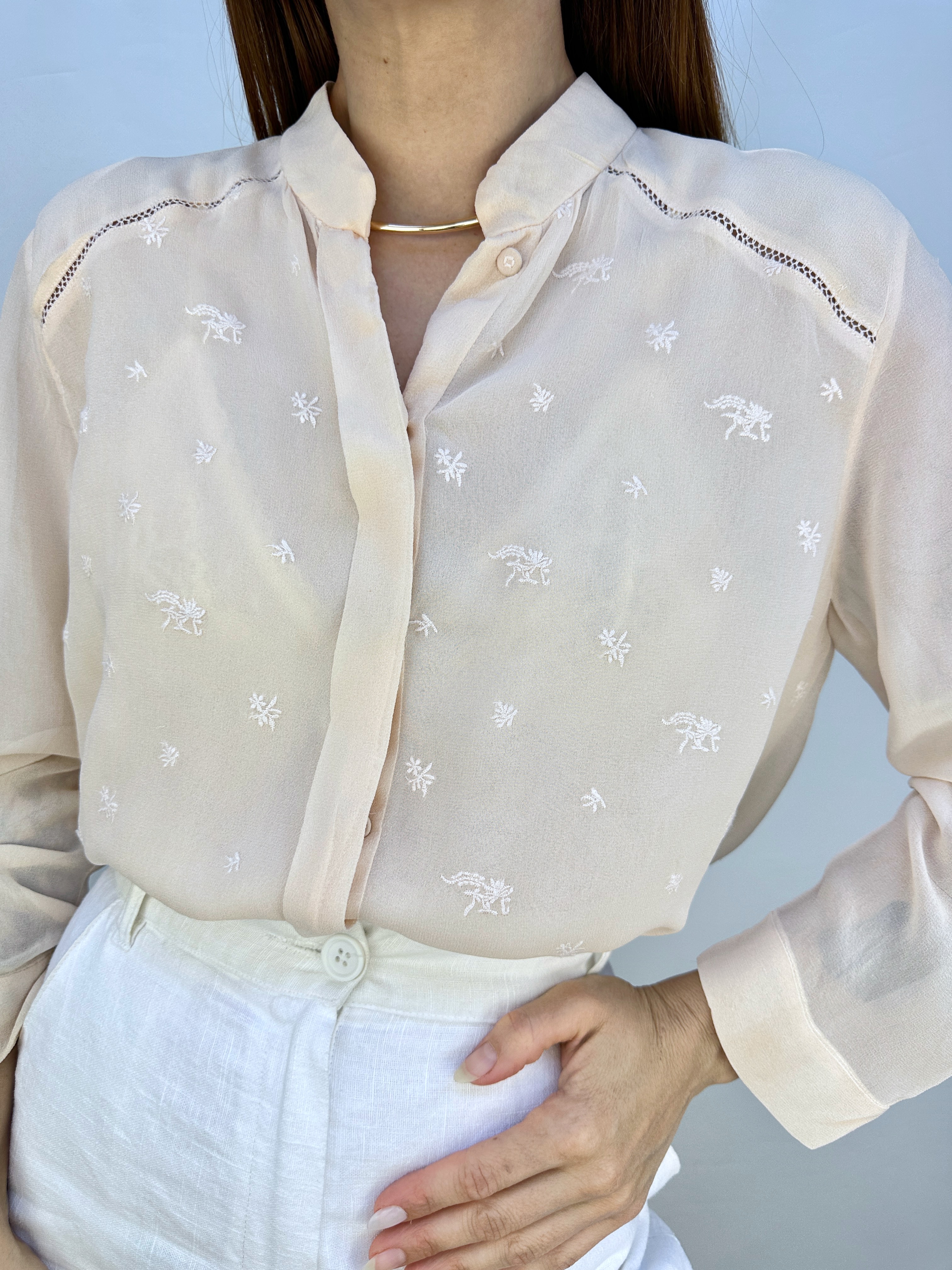 BLUSA SEDA BORDADA I XS-S 6