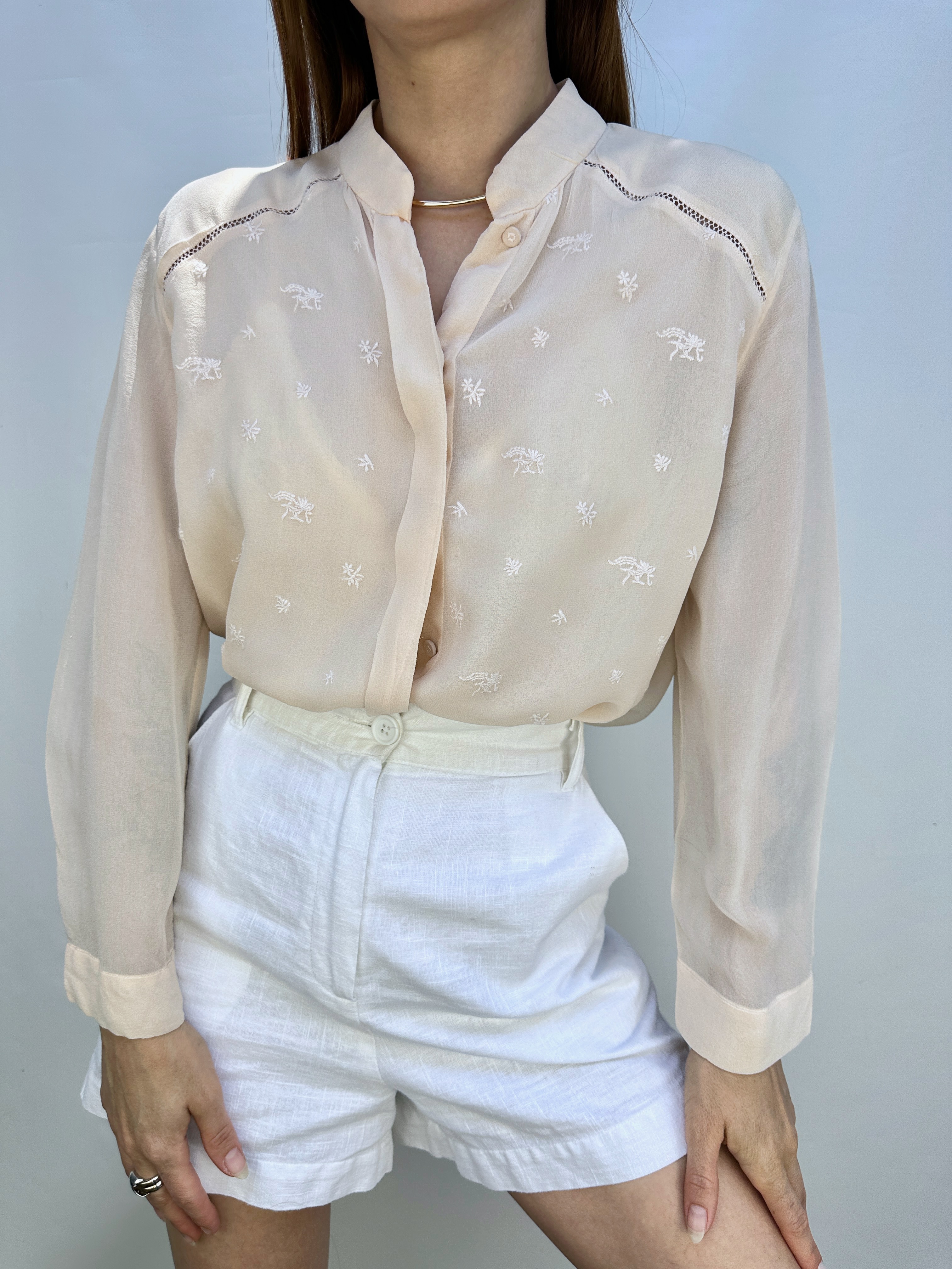 BLUSA SEDA BORDADA I XS-S 7