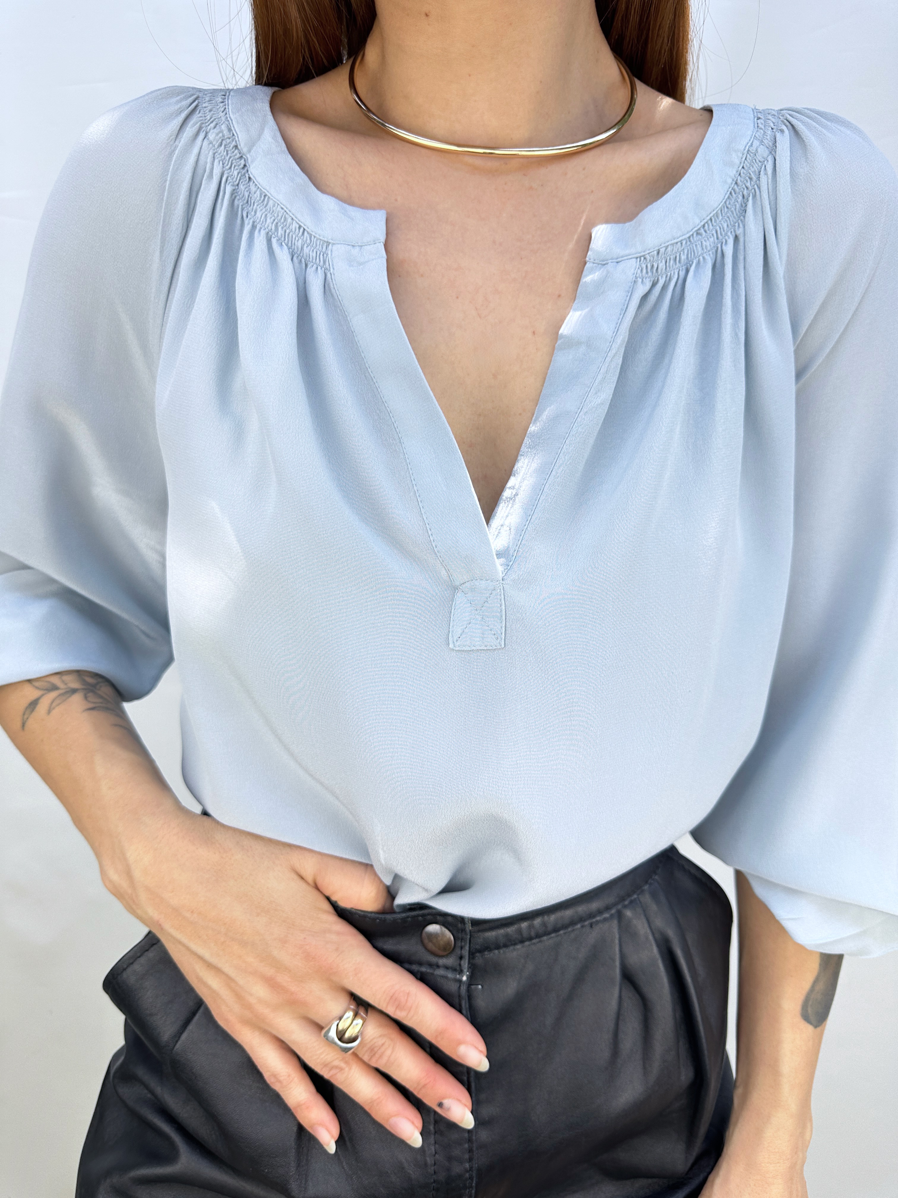 POLERA SEDA CELESTE I S-M 6