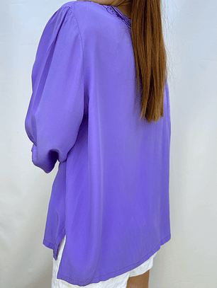 POLERA SEDA BORDADA I L-XL