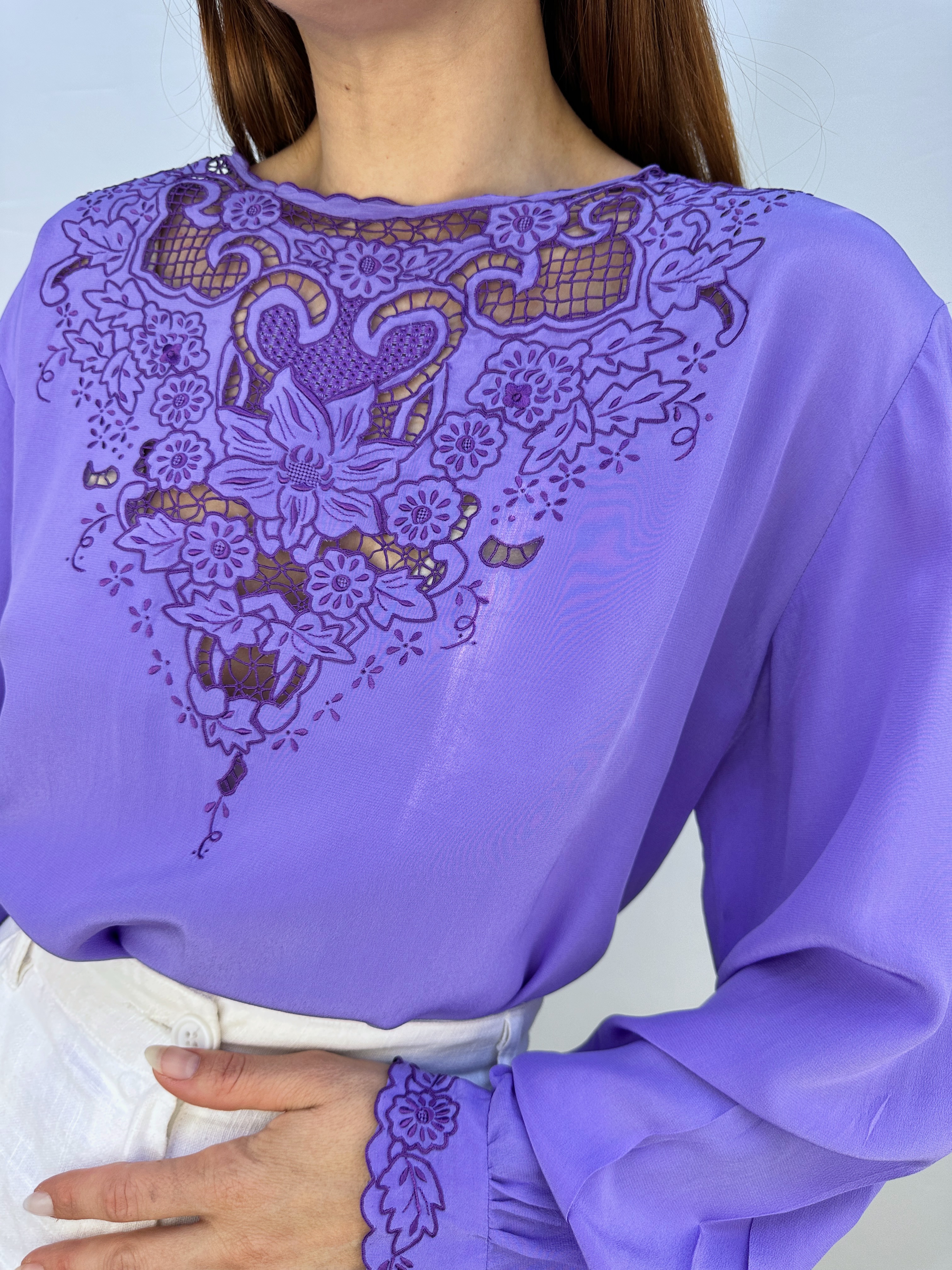 POLERA SEDA BORDADA I L-XL 1