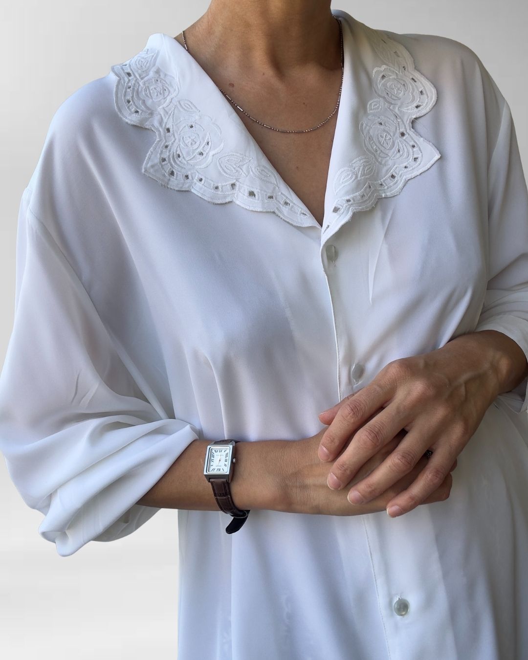 BLUSA VINTAGE MUY BLANCA | L-3XL 7