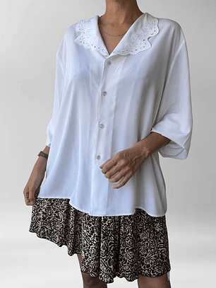 BLUSA VINTAGE MUY BLANCA | L-3XL