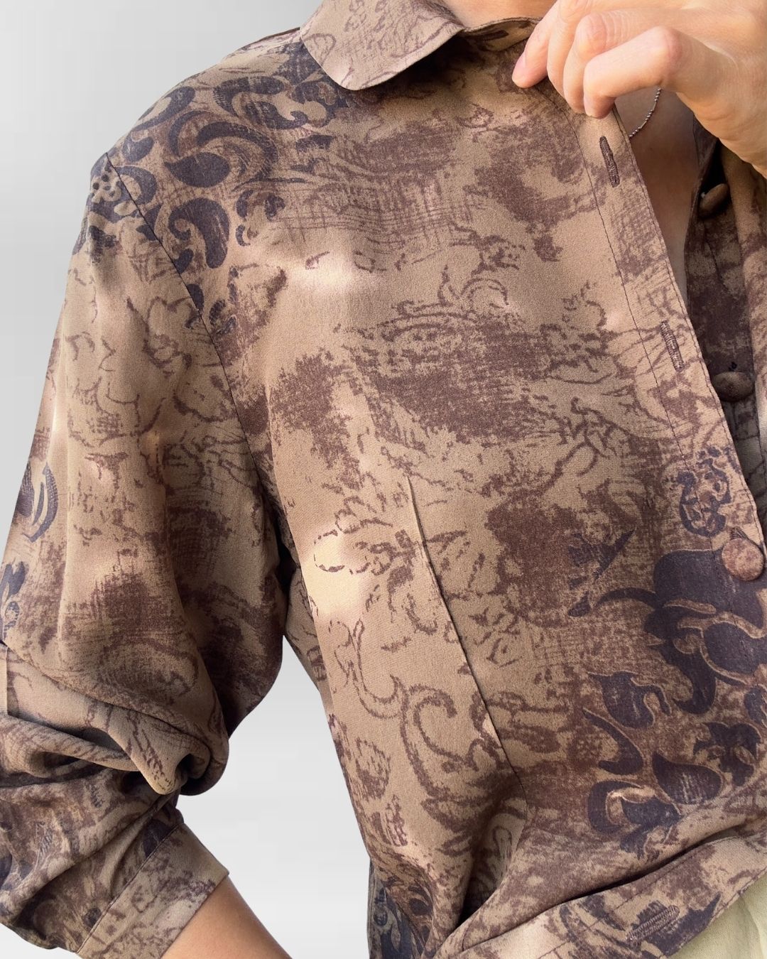 BLUSA CAFÉ ESTAMPADA | M 5