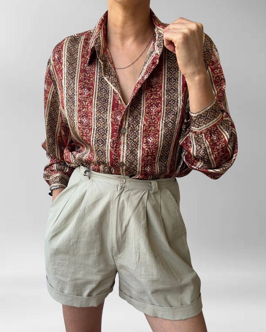 BLUSA VINTAGE ESTAMPADO MORO | M-L 1