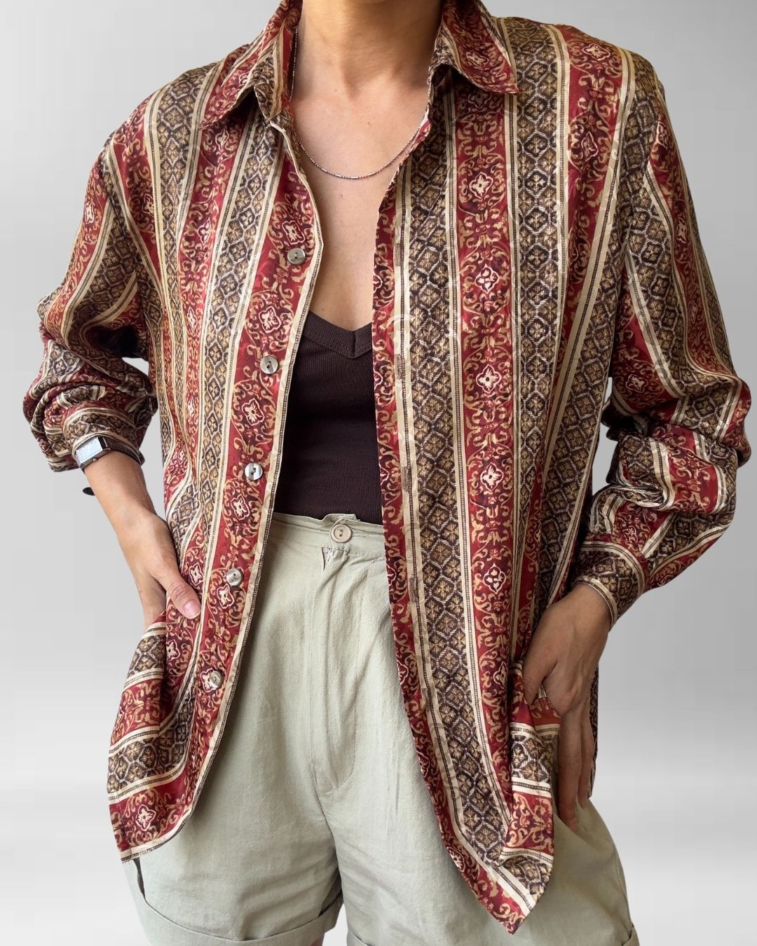 BLUSA VINTAGE ESTAMPADO MORO | M-L 4