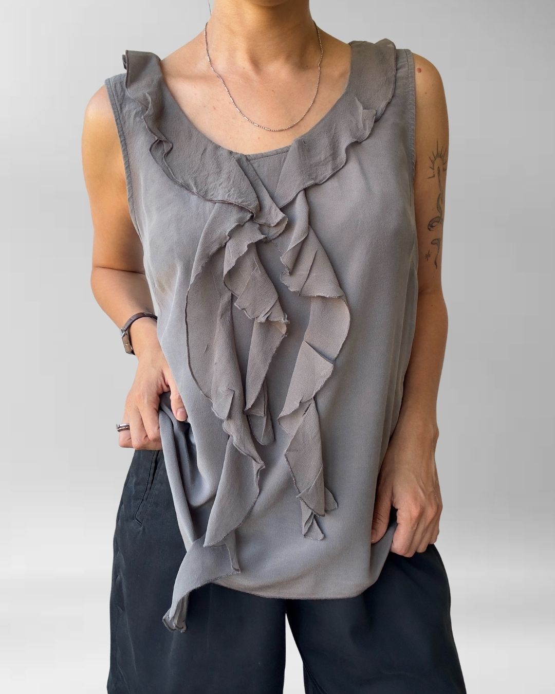 POLERA GRIS SEDA | L 6