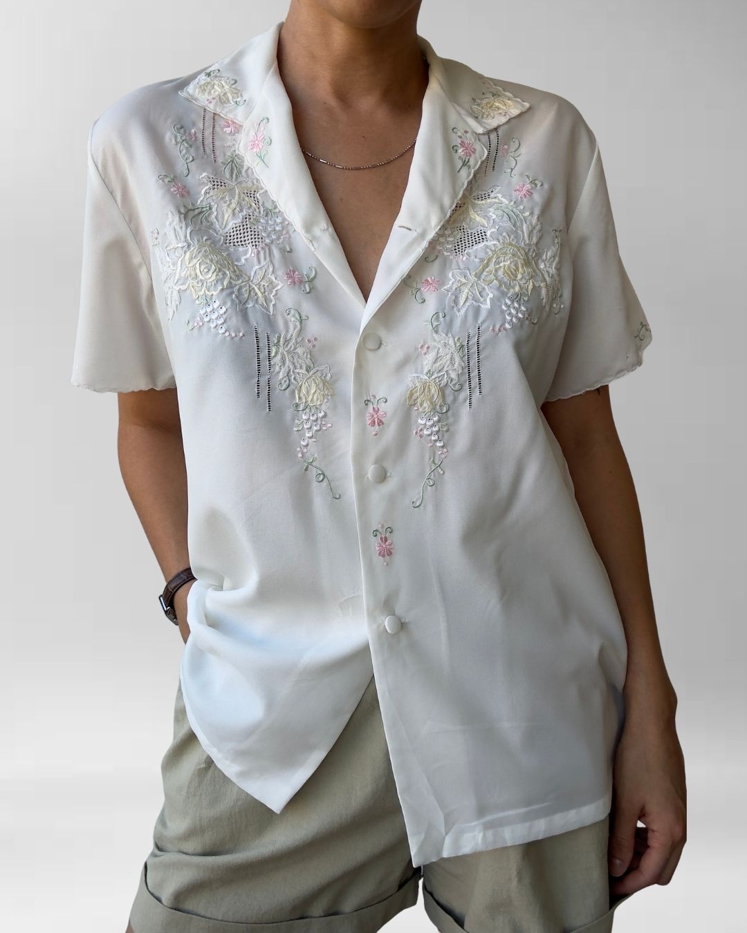 BLUSA VINTAGE BORDADA  | M 2