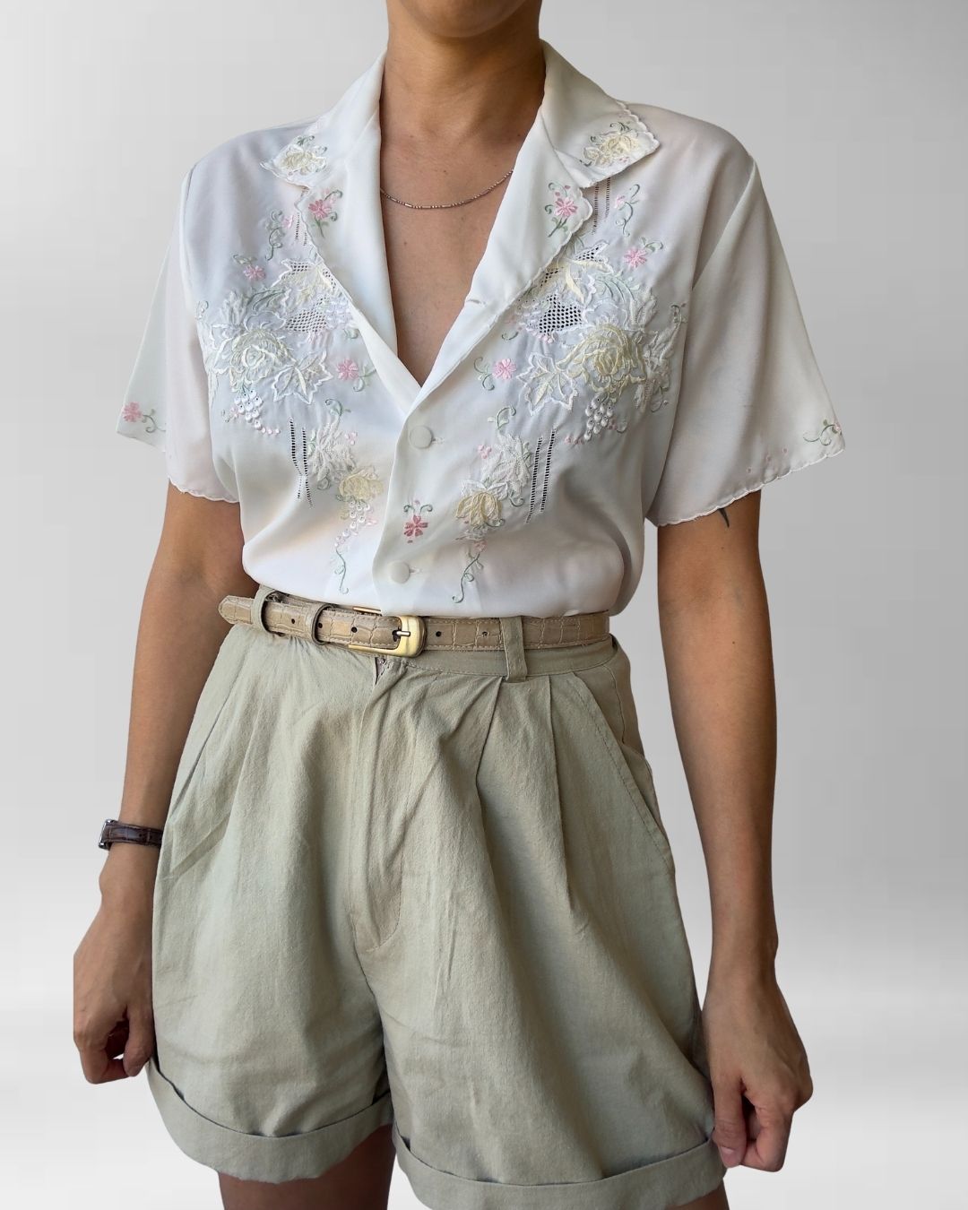 BLUSA VINTAGE BORDADA  | M 1