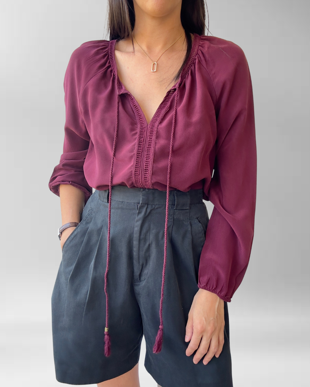 POLERA BURDEO SEDA | S 1